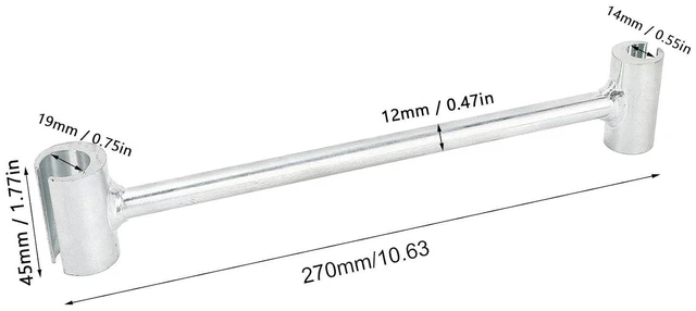 Alt view image 3 of 7 - Hinges Adjusting Wrench, 14mm and 19mm Double End Door Hinge Repair Spanner, Alloy Steel Door Hinge Adjustment Hinge Bender Hinge Wrench for Door Hinge Repair