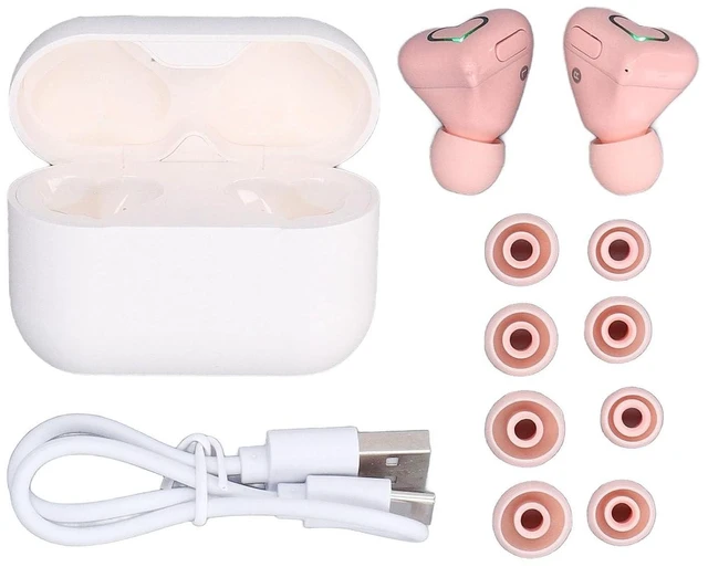Alt view image 7 of 7 - Heart Shaped Earbuds, HiFi Stereo Bluetooth Headphones with Charging Case, Lightweight Noise Cancelling Earphones for Phone Laptop (Pin), 0bien8mqxz-12