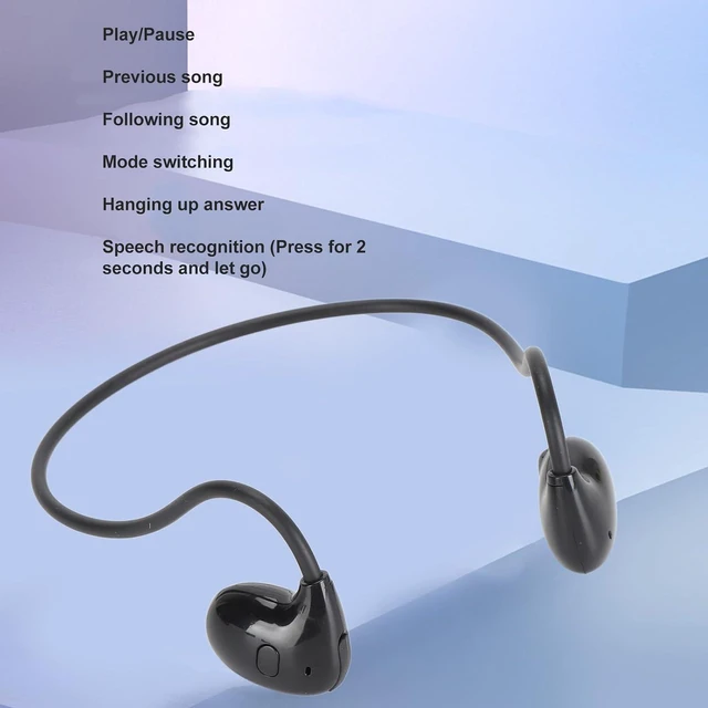 Alt view image 2 of 7 - Open Ear Headphones, Air Conduction Bluetooth 5.3 EDR Wireless Headset, Stereo Sound Sweatproof Sport Headsets for Running Cycling Workout Hiking Driving (Black)