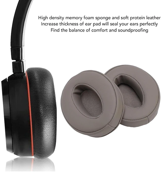 Alt view image 2 of 7 - Replacement Ear Pads Ear Muffs Earpads for HD 4.50BT HD 4.50BTNC .50SE Headphones with High Density Memory Foam Protein Leather Cushion (Brown)