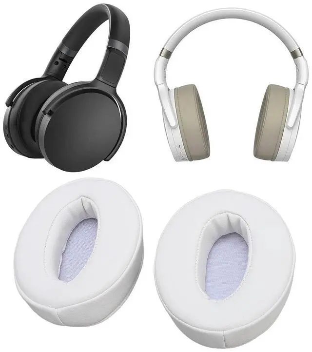 Alt view image 3 of 7 - Replacement Earpads for HD 4.50BT NC, 2 Pack Premium Protein Leather Ear Cushions with Memory Foam, Noise Isolation Replacement Ear Pads for HD 4.40BT / HD 458BT (White)