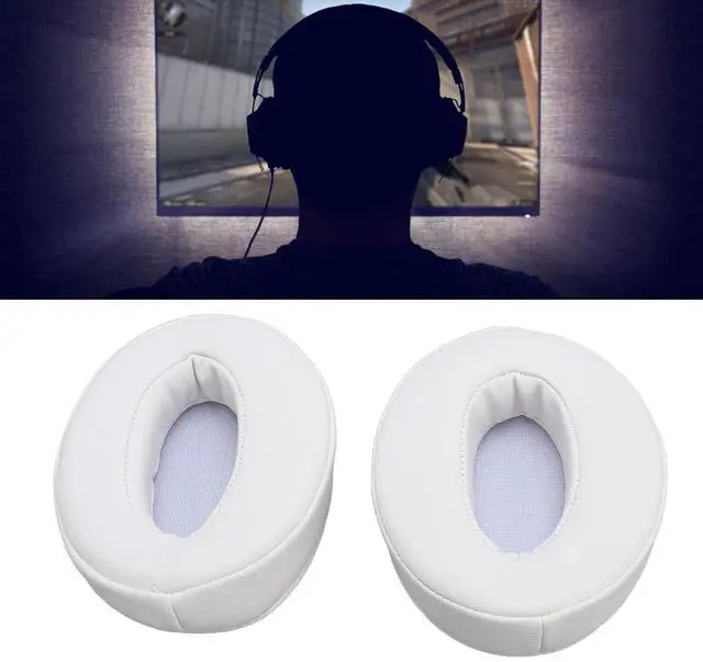 Alt view image 4 of 7 - Replacement Earpads for HD 4.50BT NC, 2 Pack Premium Protein Leather Ear Cushions with Memory Foam, Noise Isolation Replacement Ear Pads for HD 4.40BT / HD 458BT (White)
