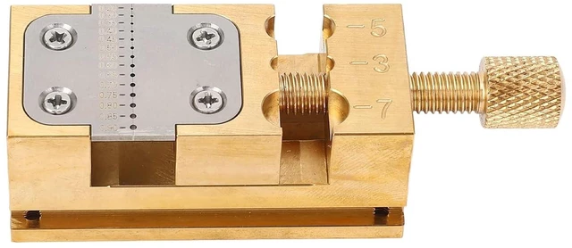 Alt view image 2 of 7 - Brass Bench Vise Watch Repair Tool Clamp for Holding Hands Wheel and Pins 0.2-0.9mm Aperture