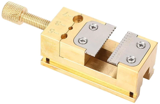 Main image of Brass Bench Vise Watch Repair Tool Clamp for Holding Hands Wheel and Pins 0.2-0.9mm Aperture