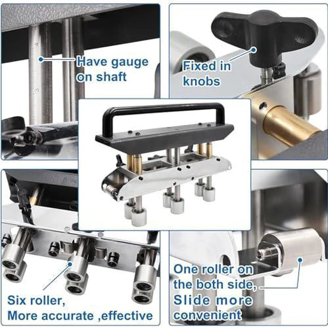 Alt view image 2 of 7 - Three Station Roller Bender, 090 Degree Angle 13130mm Bending Roller Metal Bending Tool, Standing Seam Roofing Tools, More Even Bending, Not Limited by Length