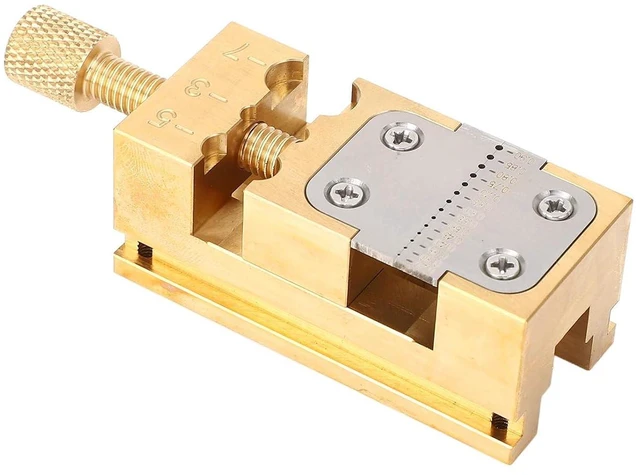 Alt view image 5 of 7 - Brass Bench Vise Watch Repair Tool Clamp for Holding Hands Wheel and Pins 0.2-0.9mm Aperture