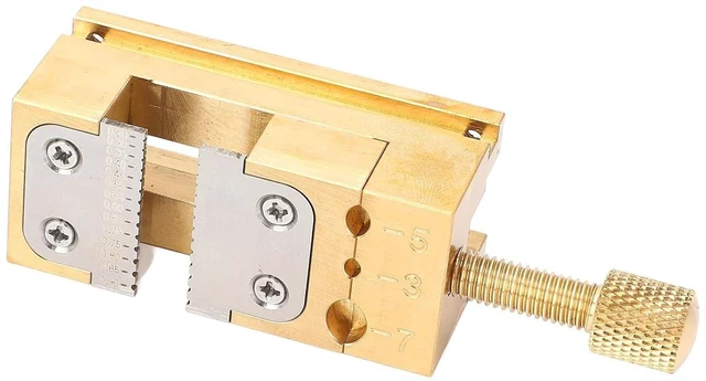 Alt view image 7 of 7 - Brass Bench Vise Watch Repair Tool Clamp for Holding Hands Wheel and Pins 0.2-0.9mm Aperture