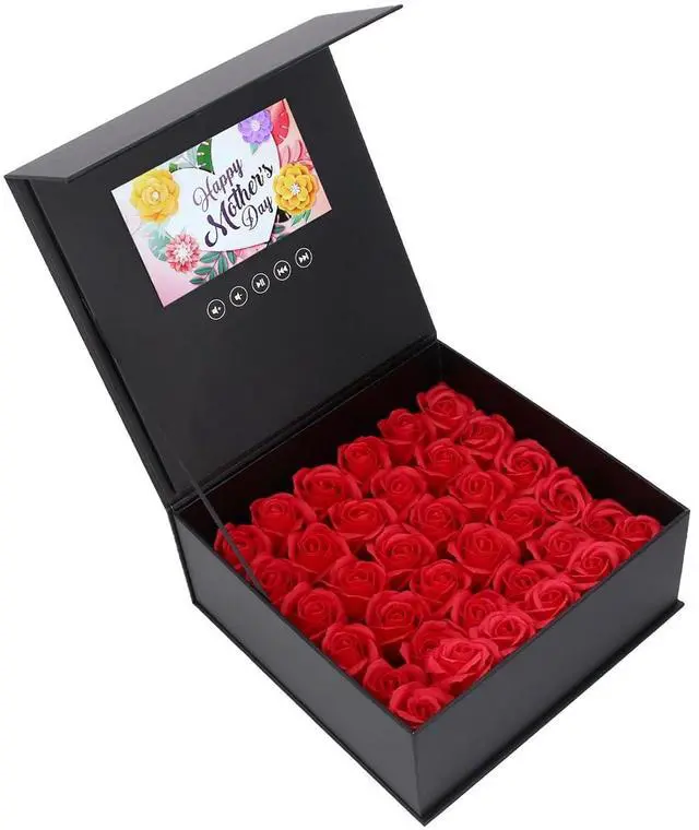 Alt view image 2 of 7 - 7 Inch LCD Jewelry Flower Box - HD Video Greeting Card with Builtin Speaker for Weddings and Marketing, 720P Playback Customizable