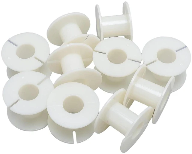 Main image of 20pcs 39mm Empty Spools, Plastic Wire Bobbin for Chain, Crochet Threads Wires Cords Organizer, Speaker Coil Spools for Speaker Frequency Divider Wire Inductor Coil