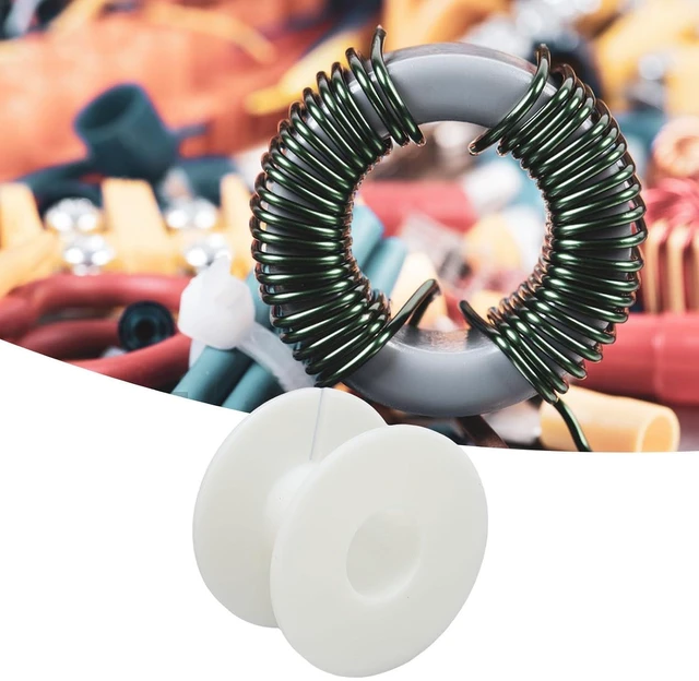 Alt view image 5 of 7 - 20pcs 39mm Empty Spools, Plastic Wire Bobbin for Chain, Crochet Threads Wires Cords Organizer, Speaker Coil Spools for Speaker Frequency Divider Wire Inductor Coil