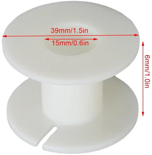 Alt view image 6 of 7 - 20pcs 39mm Empty Spools, Plastic Wire Bobbin for Chain, Crochet Threads Wires Cords Organizer, Speaker Coil Spools for Speaker Frequency Divider Wire Inductor Coil