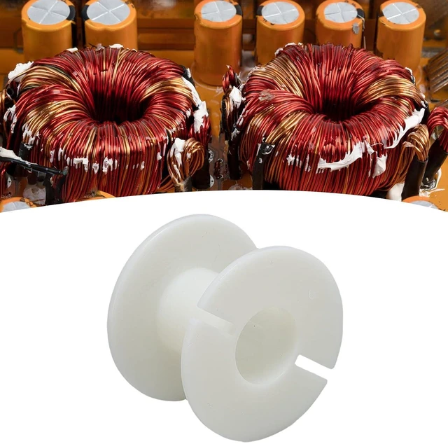 Alt view image 7 of 7 - 20pcs 39mm Empty Spools, Plastic Wire Bobbin for Chain, Crochet Threads Wires Cords Organizer, Speaker Coil Spools for Speaker Frequency Divider Wire Inductor Coil