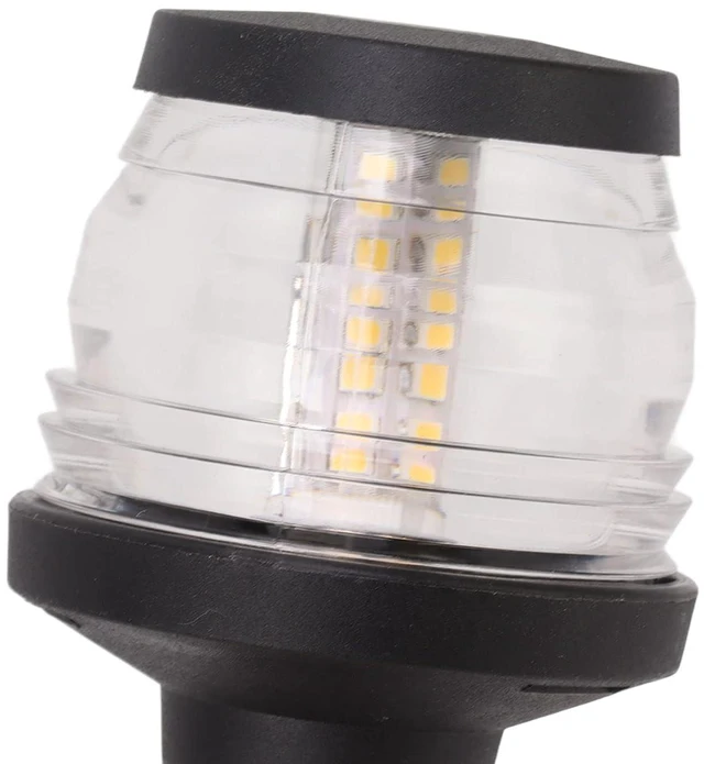 Alt view image 7 of 7 - Boat Stern Light, 12 Inches LED Anchor Light, 2NM Visibility Marine All Round Lights, IP65 360 Degree All Round 4000-4500K Anchor Pole Light for Pontoon and Fishing Boat
