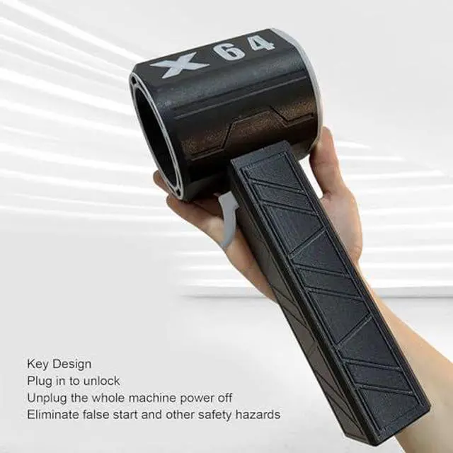Alt view image 4 of 7 - Dry Blower, 1400g Thrust Electric Air Duster with Stepless Adjustable Speed Control, 64mm Brushless Motor Handheld Mini Fan Blower for Computer Keyboard Outdoors Car