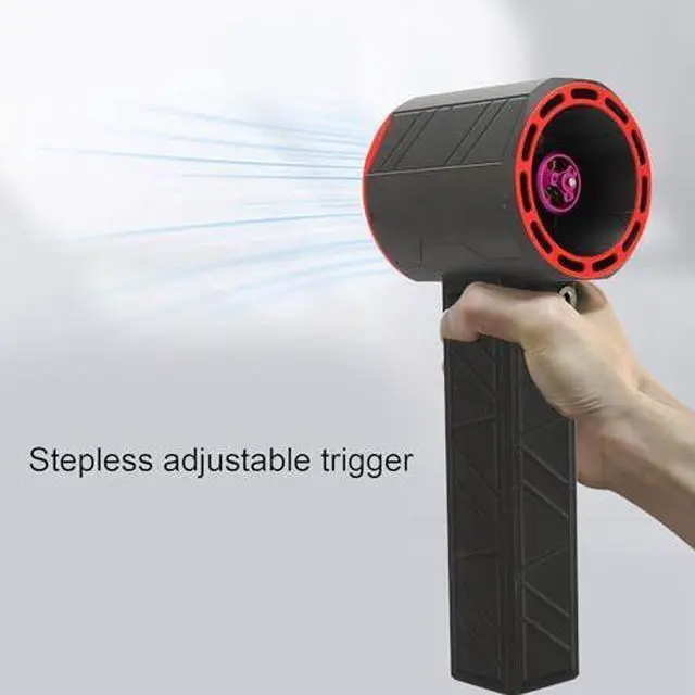 Alt view image 6 of 7 - Dry Blower, 1400g Thrust Electric Air Duster with Stepless Adjustable Speed Control, 64mm Brushless Motor 11 Blade Handheld Fan Blower for Computer Keyboard Outdoors