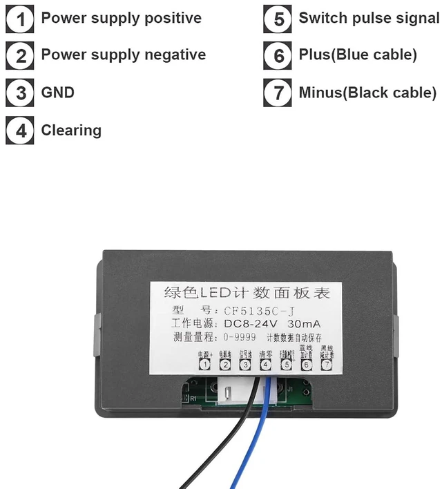 Alt view image 2 of 7 - Digital LED Counter, Exquisite Workmanship Superior Performance Digital Counter Good Stability for Measurement (Green)