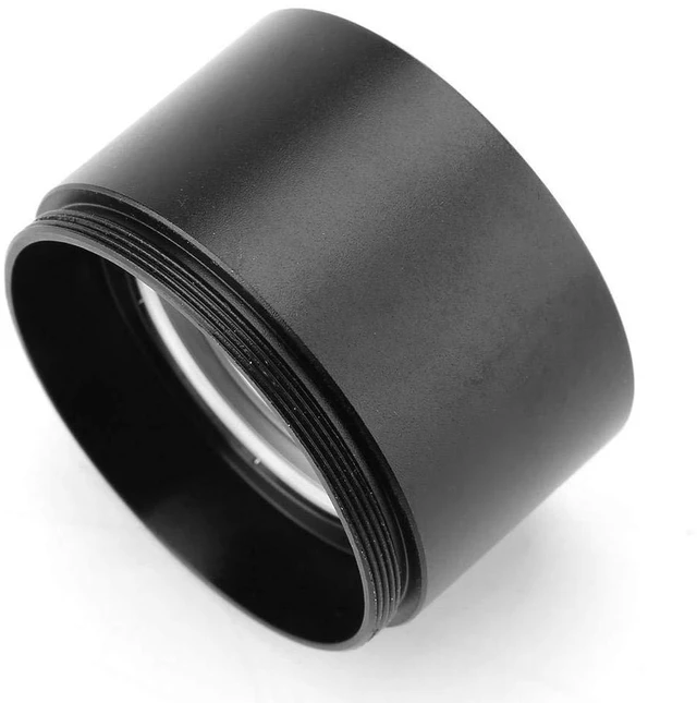 Alt view image 6 of 7 - 0.5X Auxiliary Objective Lens, Stereo Microscope Objective Lens, 48mm Mounting, Black, Aluminum Alloy, LED, 0.5X Magnification
