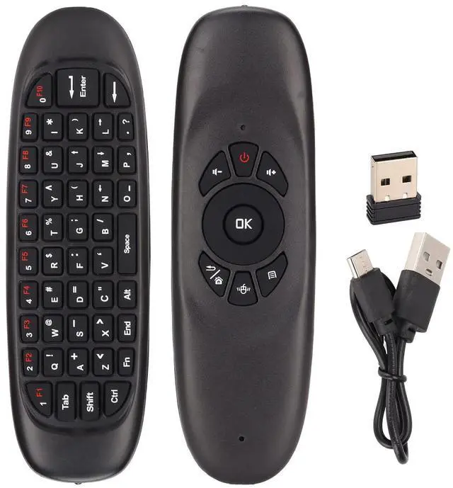Main image of Air Mouse, 2.4GHz Keyboard with USB Receiver and Cable, Universal TV Remote Air Mouse Remote for PC TV, Plug and Play