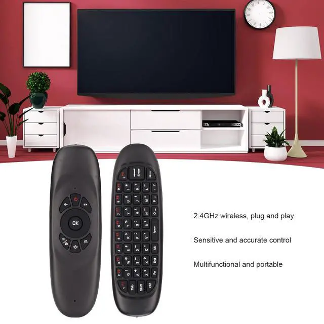 Alt view image 2 of 7 - Air Mouse, 2.4GHz Keyboard with USB Receiver and Cable, Universal TV Remote Air Mouse Remote for PC TV, Plug and Play