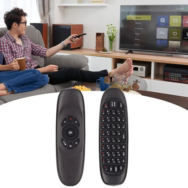Alt view image 4 of 7 - Air Mouse, 2.4GHz Keyboard with USB Receiver and Cable, Universal TV Remote Air Mouse Remote for PC TV, Plug and Play