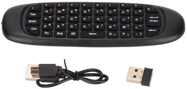 Alt view image 7 of 7 - Air Mouse, 2.4GHz Keyboard with USB Receiver and Cable, Universal TV Remote Air Mouse Remote for PC TV, Plug and Play
