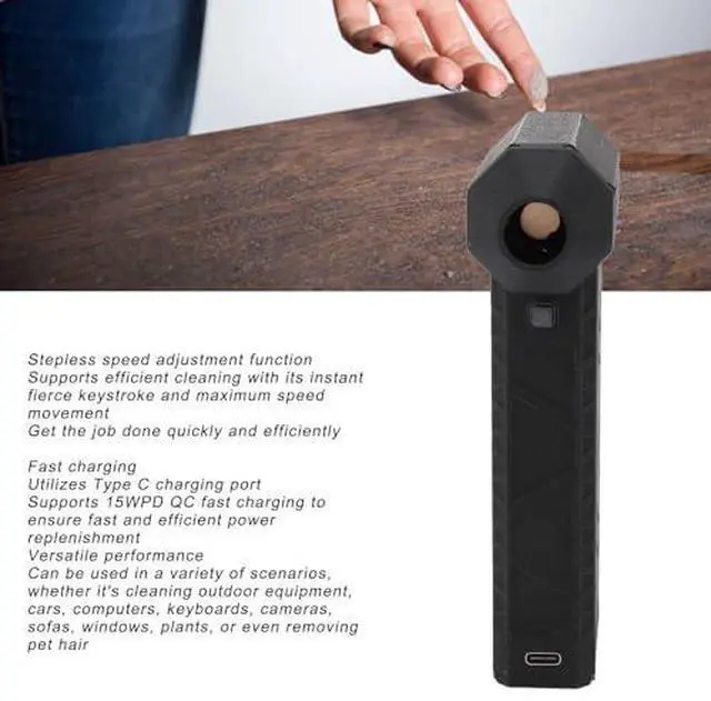 Alt view image 2 of 7 - Jet Blower, 300000RPM Portable Type C Fast Charging Electric, Speed Adjustable, 16000mAh Battery, for Car Computer Keyboard Outdoor