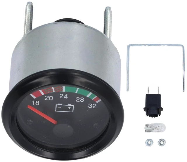 Alt view image 4 of 7 - 52mm Voltage Gauge, 24V (18-32V) Digital LED Voltmeter and Volt Meter Universal for Car Marine Boat Automotive