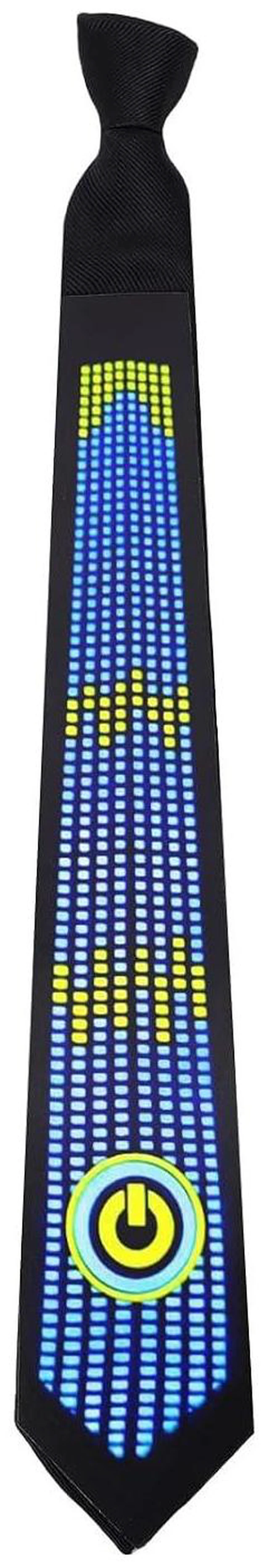 Main image of LED Tie, Voice Controlled Luminous Necktie with Flexible LED Light Strips, for Concert Bar Dancing Birthday Party Cosplay
