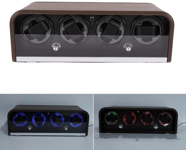 Alt view image 6 of 7 - Automatic Watch Winder, Quiet Watch Rotator with LED Light 5 Modes, for Automatic Watches Storage