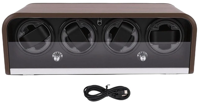 Alt view image 7 of 7 - Automatic Watch Winder, Quiet Watch Rotator with LED Light 5 Modes, for Automatic Watches Storage