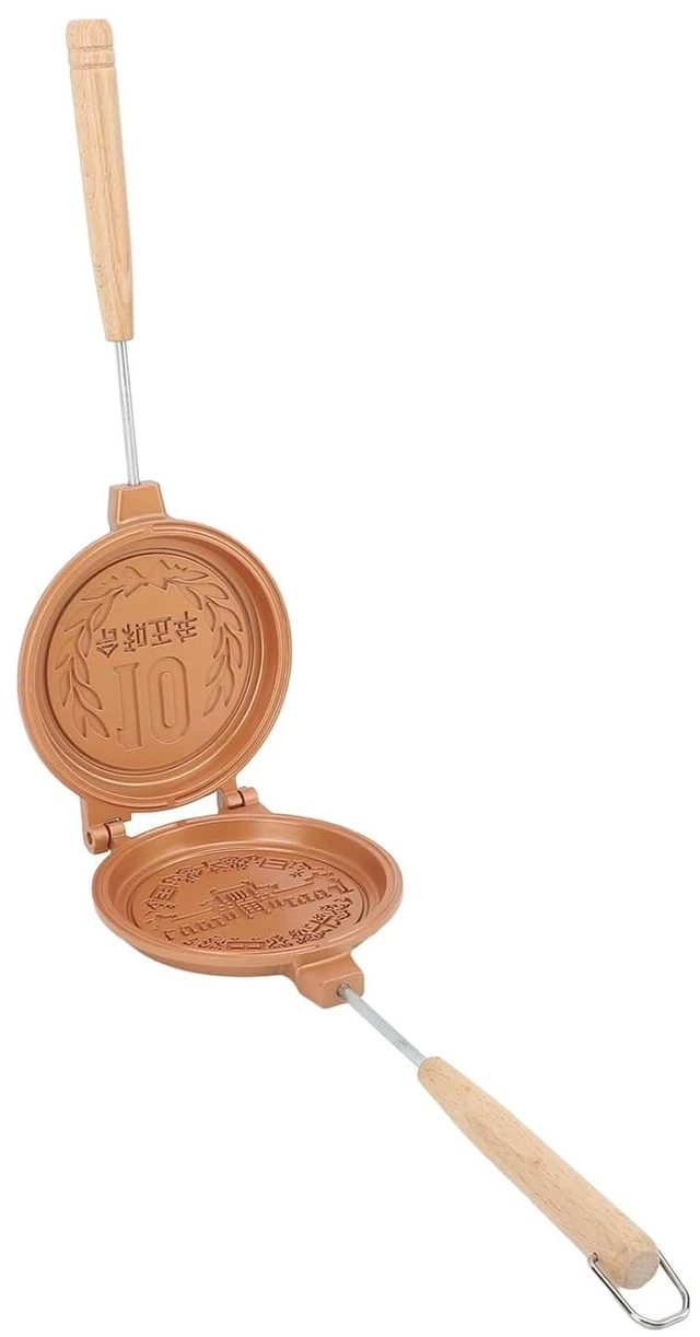 Alt view image 5 of 7 - Hot Sandwich Maker, Waffle Maker Hot Dog Toaster Double Sided Sandwich Baking Pan with Long Handle, Grilled Cheese Maker Nonstick Sandwich Maker Flip Grill Pan for Breakfast