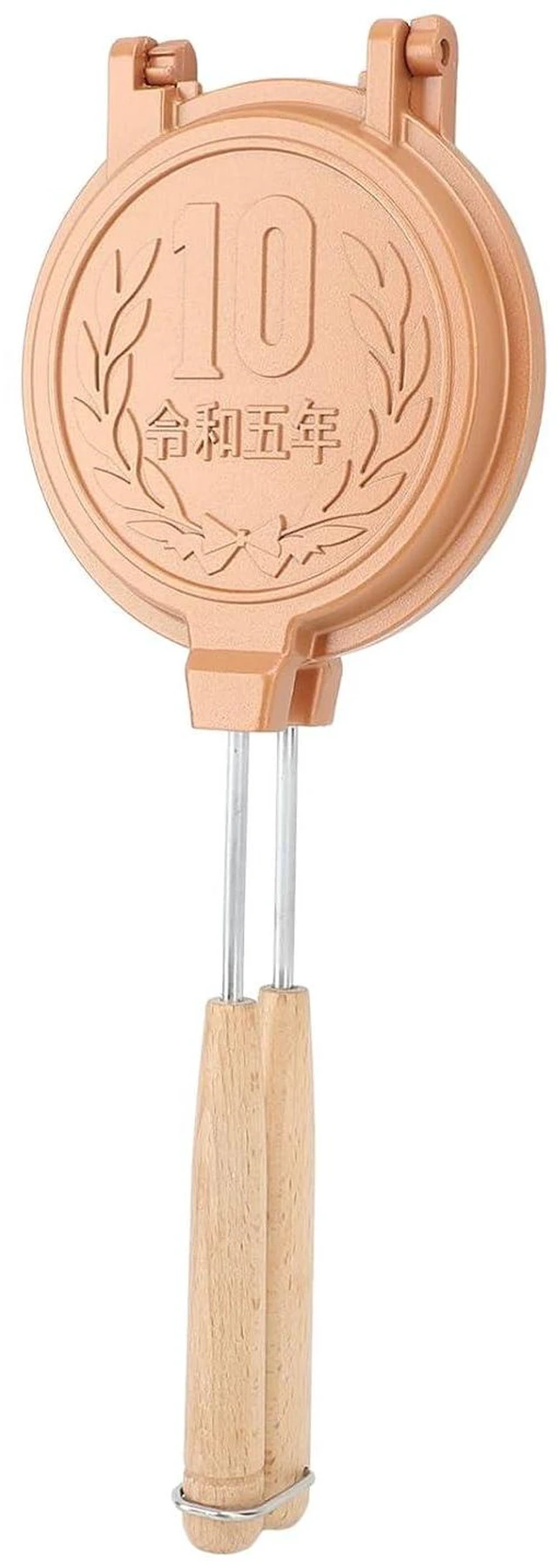 Alt view image 6 of 7 - Hot Sandwich Maker, Waffle Maker Hot Dog Toaster Double Sided Sandwich Baking Pan with Long Handle, Grilled Cheese Maker Nonstick Sandwich Maker Flip Grill Pan for Breakfast