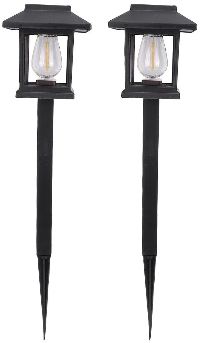 Alt view image 4 of 7 - Solar Pathway Lights, 2PCS LED Light Sensor, IP44 Solar Powered Outdoor Light for Garden Yard Walkway Landscape Decor