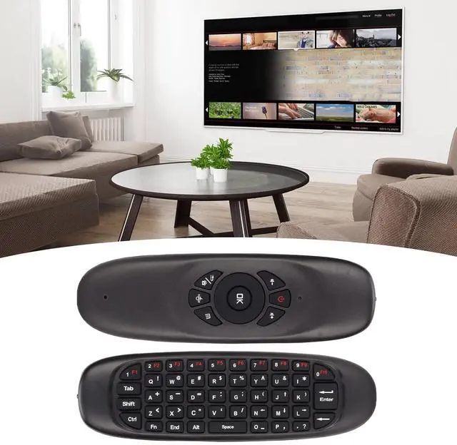 Alt view image 5 of 7 - Air Mouse, 2.4GHz Keyboard with USB Receiver and Cable, Universal TV Remote Air Mouse Remote for PC TV, Plug and Play