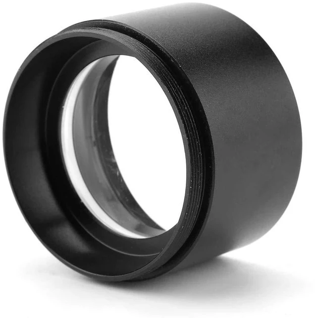 Alt view image 4 of 7 - 0.5X Auxiliary Objective Lens, Stereo Microscope Objective Lens, 48mm Mounting, Black, Aluminum Alloy, LED, 0.5X Magnification