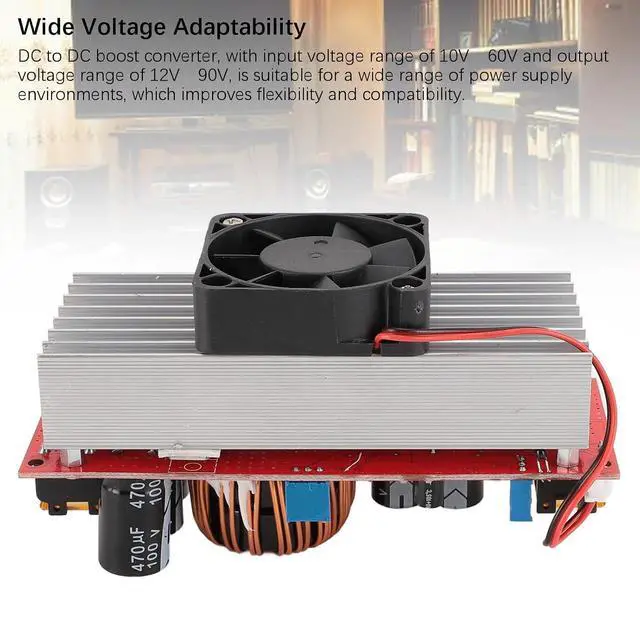 Alt view image 5 of 7 - 1800W 40A DC to DC Boost Power Module, 10V60V to 1290V Step Up Converter for Industrial Equipment, High Power Consumption Applications with Overheat Guard, Supports High Currents