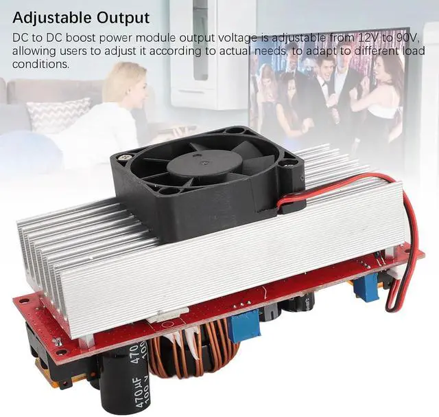 Alt view image 7 of 7 - 1800W 40A DC to DC Boost Power Module, 10V60V to 1290V Step Up Converter for Industrial Equipment, High Power Consumption Applications with Overheat Guard, Supports High Currents