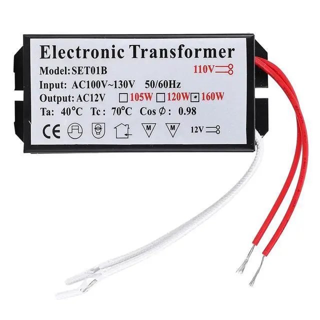 Alt view image 2 of 7 - Full Power No Noise Electronic Transformer, Voltage Converter, Large Allowance Stable for Transformer (160W)