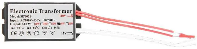 Alt view image 2 of 7 - Full Power No Noise Electronic Transformer, Voltage Converter, Large Allowance Stable for Transformer (60W)