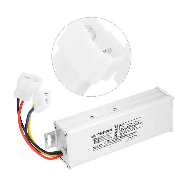 Alt view image 3 of 7 - Voltage Transformer, 3P Male 240W 20A DC Voltage Converter, 6.3 Insert Spring Small for External Wiring Sensor Applications
