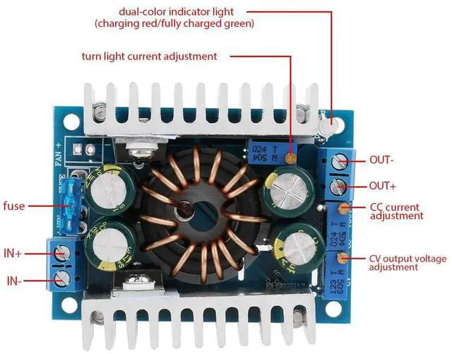 Alt view image 5 of 5 - Step Up Voltage Converter, Stable Output High Conversion Efficiency Boost Module for Battery Pack Charging