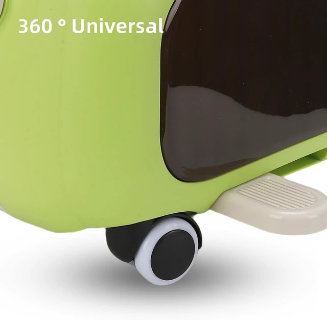 Alt view image 5 of 7 - Kids Ride On Luggage, Multi Functional, Safe and Stable, Large Capacity, Sturdy and Safe, Lightweight and Portable, 90 Degree Folding Pedal, Toddler Rideable (Green)