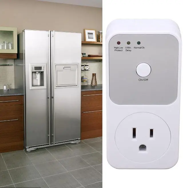 Alt view image 4 of 7 - Voltage Protector, Power Protector Outlet, Refrigerator Voltage Regulator, 120V Multi Function Plug with Wall Mount Power for TV PC Home Appliance