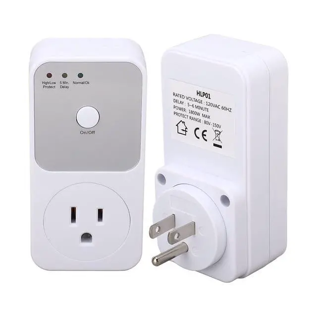 Alt view image 5 of 7 - Voltage Protector, Power Protector Outlet, Refrigerator Voltage Regulator, 120V Multi Function Plug with Wall Mount Power for TV PC Home Appliance