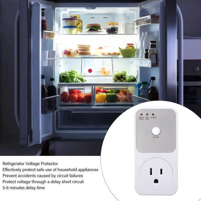 Alt view image 2 of 7 - Voltage Protector, Power Protector Outlet, Refrigerator Voltage Regulator, 120V Multi Function Plug with Wall Mount Power for TV PC Home Appliance
