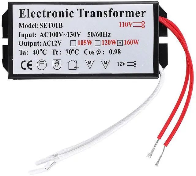 Main image of 110V to 12V Electronic Transformer, Power Electronic Transformer, Voltage Converter Smart Power Supply Driver (160W)