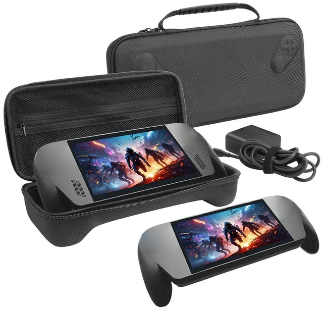 Main image of Black Hard Case Storage Bag Carry Case Fit for ROG Ally, Ally X 7 Inch 2025 with Built in Foldable Divider, Combines Protection and Stand Function in One for Other Accessories