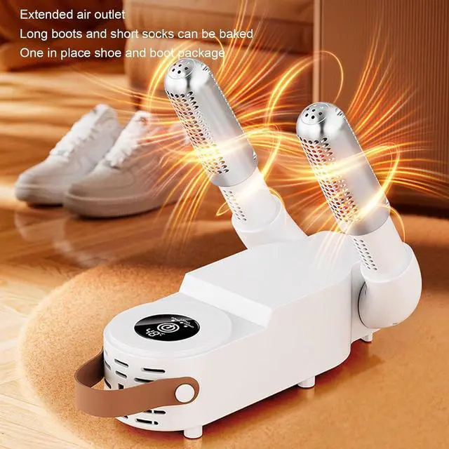 Alt view image 4 of 7 - Automatic Shoe Dryer, Wall Mounted Fast Drying Boot Dryer with Adjustable Angle Timer, Portable Foldable ElectricDryer for Wet Shoes, Sneakers, Travel Home Use (US Plug)