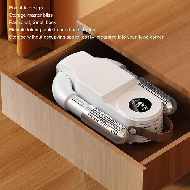 Alt view image 5 of 7 - Automatic Shoe Dryer, Wall Mounted Fast Drying Boot Dryer with Adjustable Angle Timer, Portable Foldable ElectricDryer for Wet Shoes, Sneakers, Travel Home Use (US Plug)
