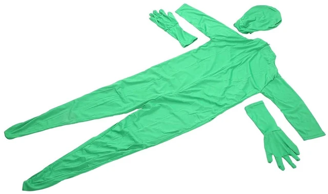 Main image of Film Green Suit, Green Screen Bodysuit, Lightweight, Stretchy, Breathable, Washable, for Live Broadcast, Product Shootings, Film Special Effects (180cm)